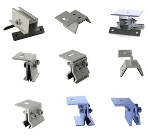 อลูมิเนียมเจาะ <span class=keywords><strong>Kliplock</strong></span> แคลมป์หลังคาสำหรับหลังคาโลหะหลังคาแผงเซลล์แสงอาทิตย์หลังคา - Product Image 1