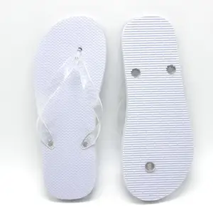 Wasbaar Transparant Wit Hotel Badkamer Kamer Slipper, Aangepaste Logo Hotel Effen Witte Spa Clear Flip Flop Blanco Slipper