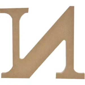 القطع بالليزر MDF خشب مُشكَّل بحرفية ماشيه البني الأبجدية حرف J