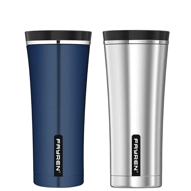 Christmas promotional custom leak proof vacuum thermo double wall 18 8 stainless steel auto coffee mug with handle