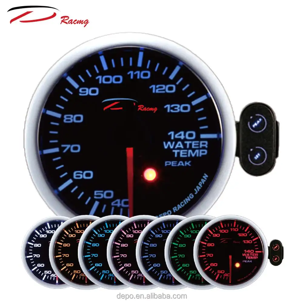 Ponteiro silencioso medidor de água, 52mm 7-cor kits de medidor de velocidade de motor de passo auto corrida