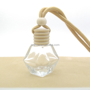 Wholesale 100pcs High Quality 10ml Hanging Glass Air Freshener Car Perfume Bottles with Roll on Screen Printed <strong>Refillable</strong> - Product Image 2