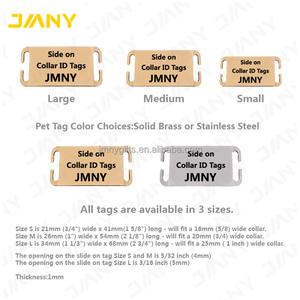 Etiqueta de Identificación para Perros al por Mayor, de Acero Inoxidable, Estilo Moderno, 6 Colores, Deslizable, para Collares de Perro con Hebilla, Stock de Fábrica - Product Image 2
