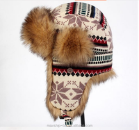 Sombrero de cazador ruso ushanka copo de nieve de piel sintética de invierno