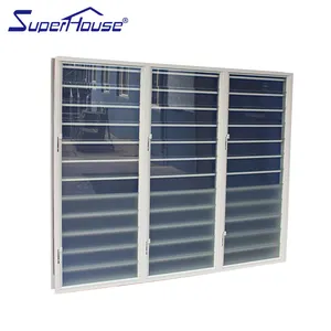 Superhouse louvered windows cina grandi sistemi di vetro regolabili di buona fabbrica con prezzo in alluminio del produttore