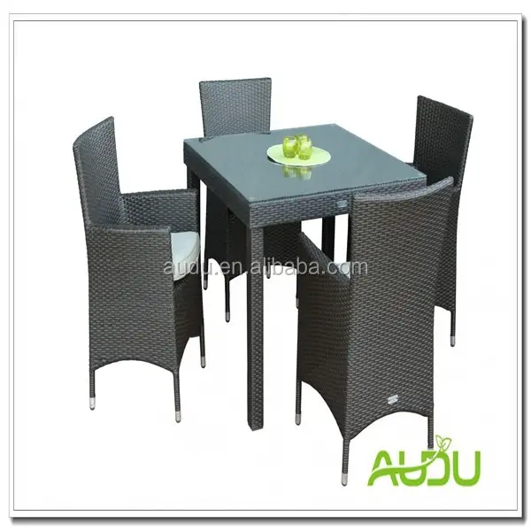 audu outdoor rattan 5 stück klassische esszimmer tabelle