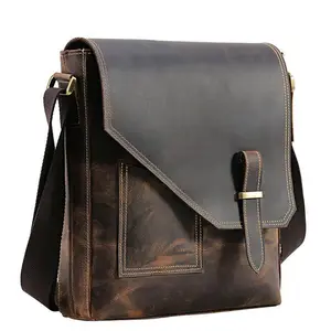 Лидер продаж, мужская повседневная сумка-Кроссбоди Dreamtop DTG459, винтажная кожаная сумка-слинг через плечо crazy horse, Мужская кожа