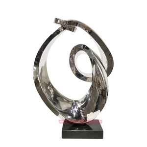 All'aperto in acciaio inox scultura in marmo di arte astratta Base giardino <span class=keywords><strong>strada</strong></span> paesaggio decorazione in metallo artigianato nuovo anno croce angelo - Product Image 1