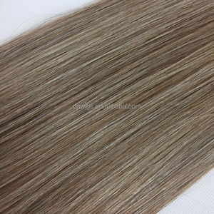 Extensiones de Cabello Humano Remy 100% Doble Extracción Castaño 200 Gramos 7 Piezas, Juego de 8 Piezas con Clip Gris Rubio 300g 1 Set - Product Image 5