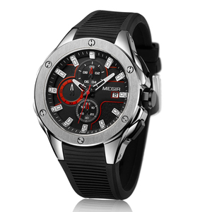 MG 2053 Megir 남성 브랜드 럭셔리 블루 실리콘 크로노 그래프 Megir Montre Marque Megir Marca De Relojes - Product Image 2