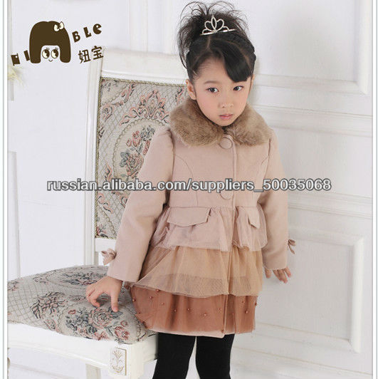 Зимние слоистых кружева дизайн заводской цене дети зимние пальто