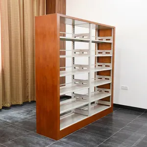 Double side Houten Guard Metalen Bibliotheek Boekenplank Afmetingen