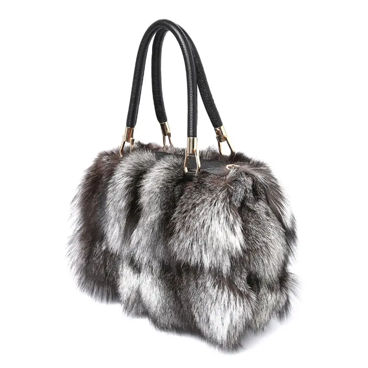 2020 Top selling good quality luxury real fox fur handbags