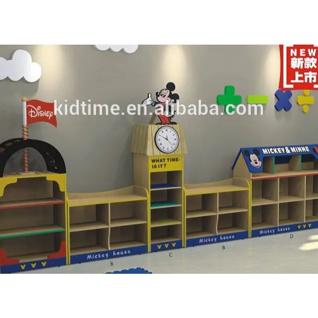 Vente chaude enfants en bois enfants armoire de rangement pour ranger les jouets