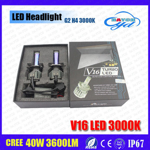 Car C. ree LED Faro H4 9003 HB2 Hi & <span class=keywords><strong>lo</strong></span> 3600LM 40 W 6000 K Blanco Lámpara <span class=keywords><strong>de</strong></span> Los Bulbos - Product Image 6
