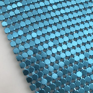De la forma plana de metal azul lentejuelas de tela de aluminio de tejidos para prendas de vestir, bolso - Product Image 2