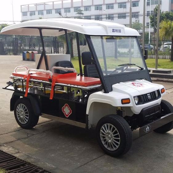 Маленькая электрическая мини-машина скорой помощи, гольф-мобиль с наполнителем, медицинские наборы