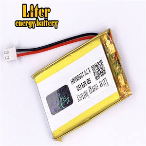 Plug 2,5-2 p 3,7 V 603450 1200 mAh rechargeable LiPo battery solar Li ion polymer lithium battery with PCM - Product Image 3
