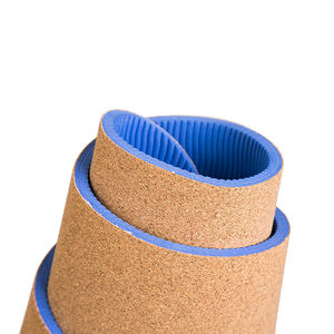 Sansd 6/8/10mm haute élasticité Durable facile à nettoyer léger écologique Tpe Cork Yoga Mat avec Double <span class=keywords><strong>couche</strong></span> - Product Image 1