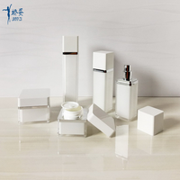 Bouteilles et bocaux acryliques carrés vides emballage cosmétique conteneur cosmétique en plastique emballage cosmétique bouteille de lotion pour le corps givré JZ