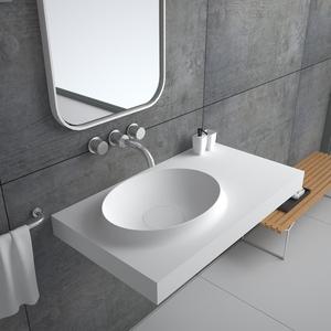 Spanish Simple White Matt <strong>Parryware</strong> <strong>Wash</strong> <strong>Basin</strong> Price Sanitary Wares <strong>Basin</strong>,Artificial Stone Hotel Wall Hung Bathroom Sink - Product Image 3