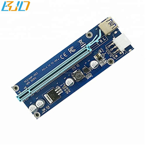 2018 más popular minería componentes ver 009 s 6pin tarjeta riser pci-e x1 x16 tarjeta Convertidor para BTC Eth Bitcoin minería - Product Image 3