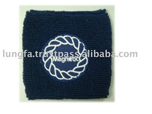 New Professional Sport Elastic Knitted Terry Cotton Heavyweight Breathable <b>Sweatband</b> Custom Polyester Wristband Embroidered - Product Image 2