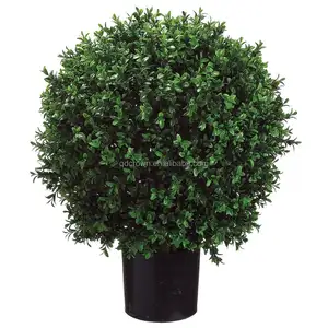उच्च गुणवत्ता सजावट पौधों बोन्साई कृत्रिम प्लास्टिक Topiary गेंद बोकसवुद कृत्रिम बोकसवुद गेंदों
