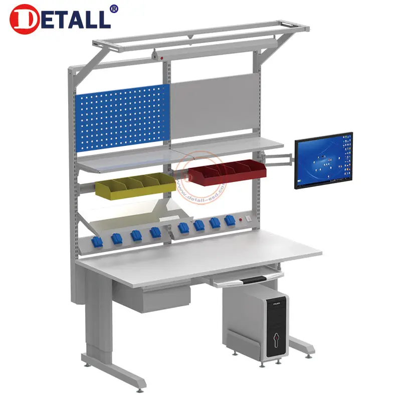 Detall-établi électronique de table d'inspection ESD pour la réparation avec lumière