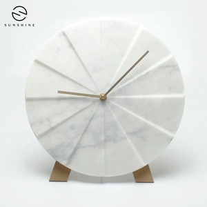 Nuovo Disegno Della Decorazione Naturale di Pietra di Marmo <span class=keywords><strong>Soggiorno</strong></span> Silenzioso <span class=keywords><strong>Orologio</strong></span> Da Parete - Product Image 3