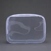 Di plastica della chiusura lampo di viaggio di lavaggio regalo di trucco sacchetto cosmetico del pvc trasparente impermeabile trasparente bianco borse