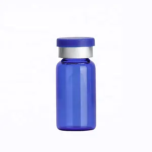 Skin Whitening Ampoules Medical Use Empty Sterile Vials Blue Vial with Rubber Stopper