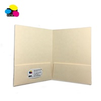Lehui ECO-Friendly Letter Size High Quality Assorted Colors Buff Two Pockets Paper File Folder