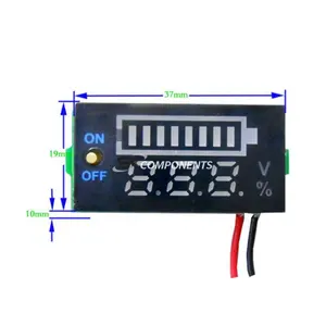 12V Lading Indicator Auto Lood-zuur Batterij Niveau Tester Lithium Capaciteit Meter Led Tester Voltmeter Batterij-indicator