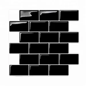 Auto-adesivo mattone metropolitana decorazione nero per la cucina <span class=keywords><strong>bagno</strong></span> backsplash - Product Image 1