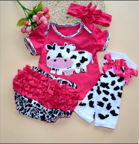 Vestiti del bambino set baby girl pagliaccetto fascia tutu skirt 4 pz vestiti appena nati bambini abiti - Product Image 5