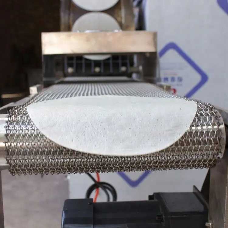 Eléctrico automático de Injera hoja de línea de producción de envoltura de Mini rollo de Primavera de pastelería de la máquina