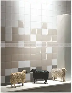 अल्फा रसोई और बाथरूम चीनी मिट्टी की दीवार टाइल मैट खत्म में सफेद रंग SW1100M