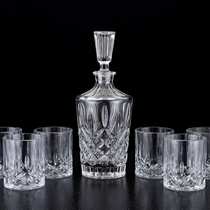 Elegante Böhmen stil kristall whisky set whisky <span class=keywords><strong>decanter</strong></span> 900ml mit 6 whisky gläser wein tasse wein <span class=keywords><strong>decanter</strong></span> - Product Image 2