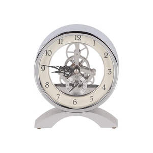 Reloj de mesa de engranaje móvil analógico de cuarzo, de <span class=keywords><strong>Metal</strong></span> chapado en plata, Popular, nuevo - Product Image 2