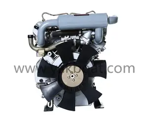 Motor diésel mecánico refrigerado por agua de doble cilindro, 22 HP