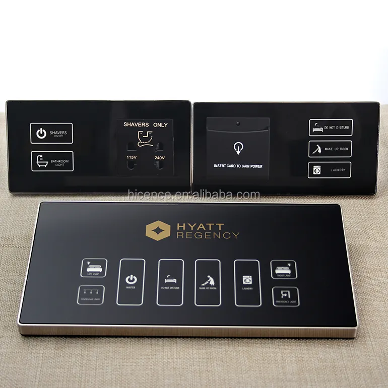 Glass Touch Smart Hotelzimmer Beleuchtungs steuerung RS485 Switch System