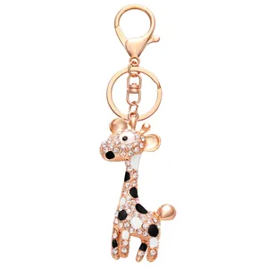 Newest Promotion Gifts rose gold deer live animal keychain wholesale alloy personalized keychain