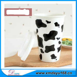 <span class=keywords><strong>Novela</strong></span> ganado lechero Diseño logotipo personalizado de la taza de café de cerámica - Product Image 1