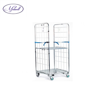 4 Sidewalls Logistic Tay Xe Đẩy Có Thể Gập Lại Nestable CuộN Lồng <span class=keywords><strong>Container</strong></span> Với Giá Nhà Máy Để Bán - Product Image 3