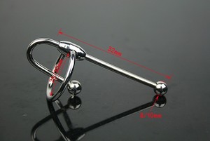 Juguetes Sexuales de Acero Inoxidable Médico, Anillo para la Cabeza con Doble Bola, Varita <span class=keywords><strong>Prince</strong></span> Albert - Product Image 2