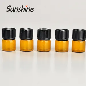 Mini kostenlose Proben Bernstein kleines Glas ätherisches Öl 1ml Flasche