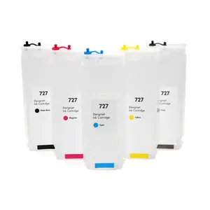 OCBESTJET 280 ML/PC Para HP 727 Refil Vazio Cartucho de Tinta Para Impressora HP DesignJet T1530 T920 T1500 T2500 T930 T2530