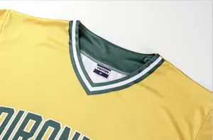 A buon mercato in bianco di sublimazione personalizzato ricamato gessato baseball jersey commercio all'ingrosso