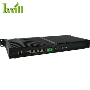 Tanpa Kipas 1U Server D525/D2550 Dual Core Atom PC Mini 4 LAN